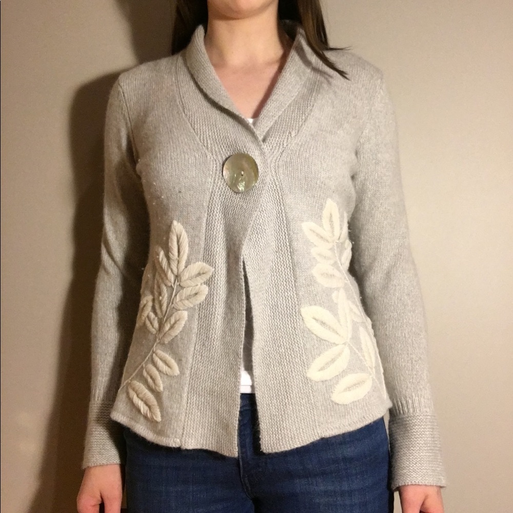 Gray cardigan